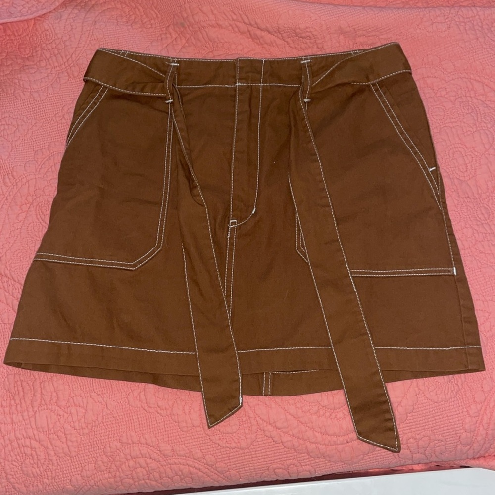 Wild Fables Brown Mini Skirt